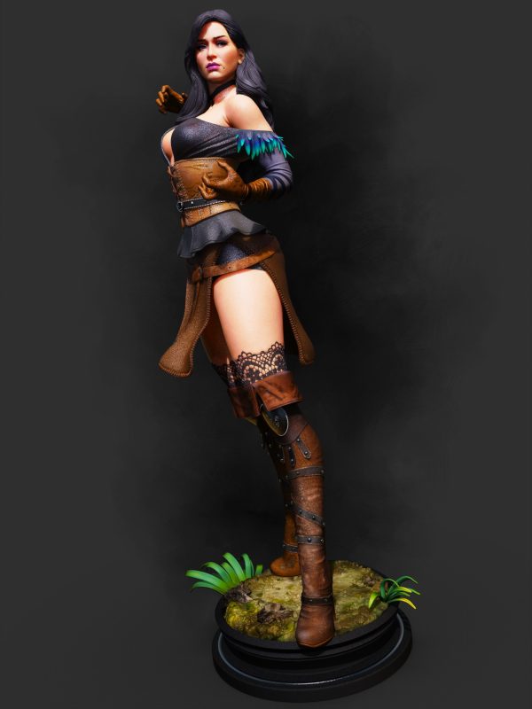 Hechicera de Vengerberg . Elegancia Sombría y Magia de Obsidiana