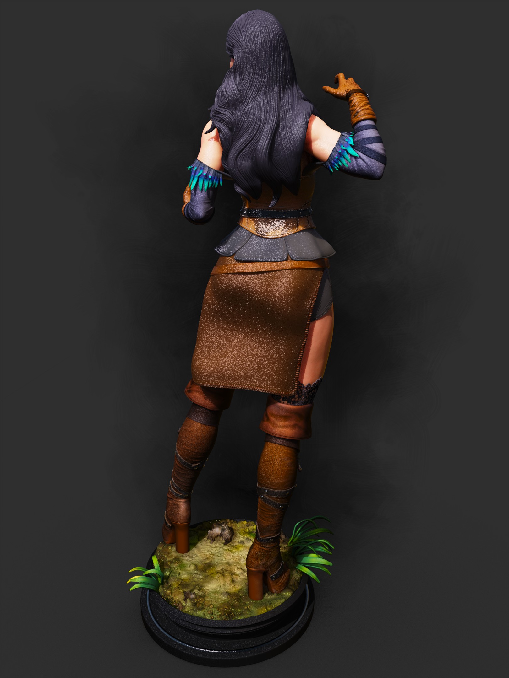 Hechicera de Vengerberg . Elegancia Sombría y Magia de Obsidiana: imagen 6