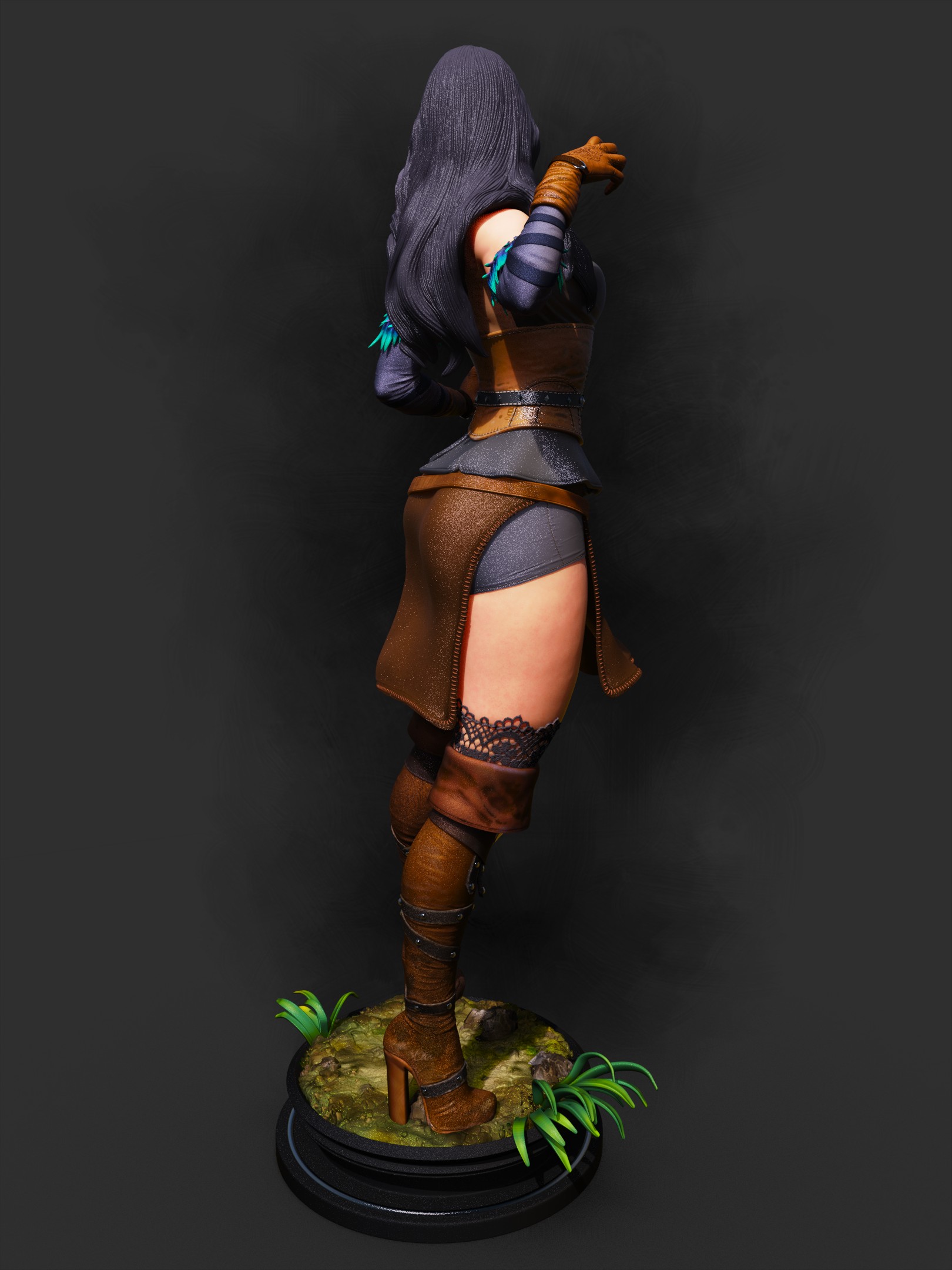 Hechicera de Vengerberg . Elegancia Sombría y Magia de Obsidiana: imagen 7