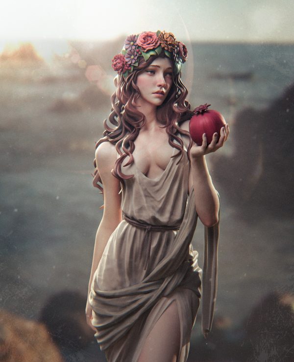 Persephone, diosa griega de la primavera, la vegetación y la fertilidad