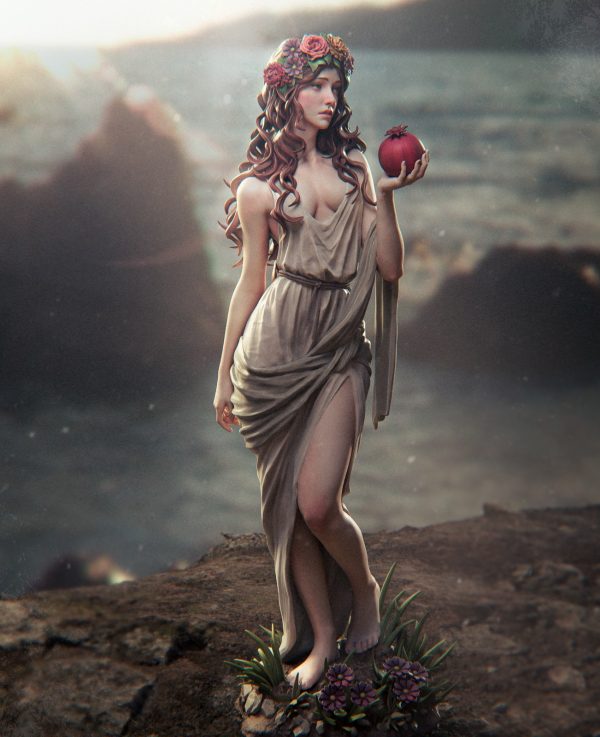 Persephone, diosa griega de la primavera, la vegetación y la fertilidad
