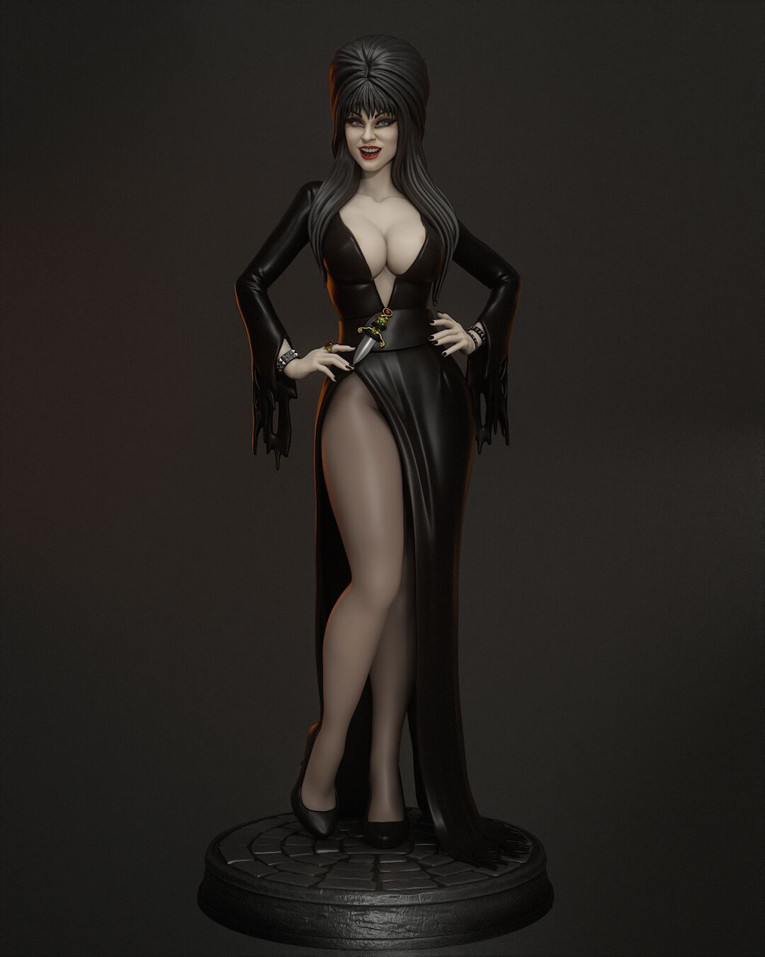 Dama de lo Macabro . Elegancia Nocturna y Sarcasmo: imagen 2