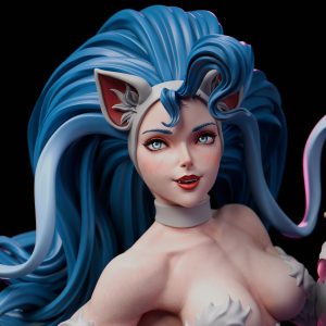 Felina de la Noche . Agilidad Gatuna y Energía Azul: imagen 6