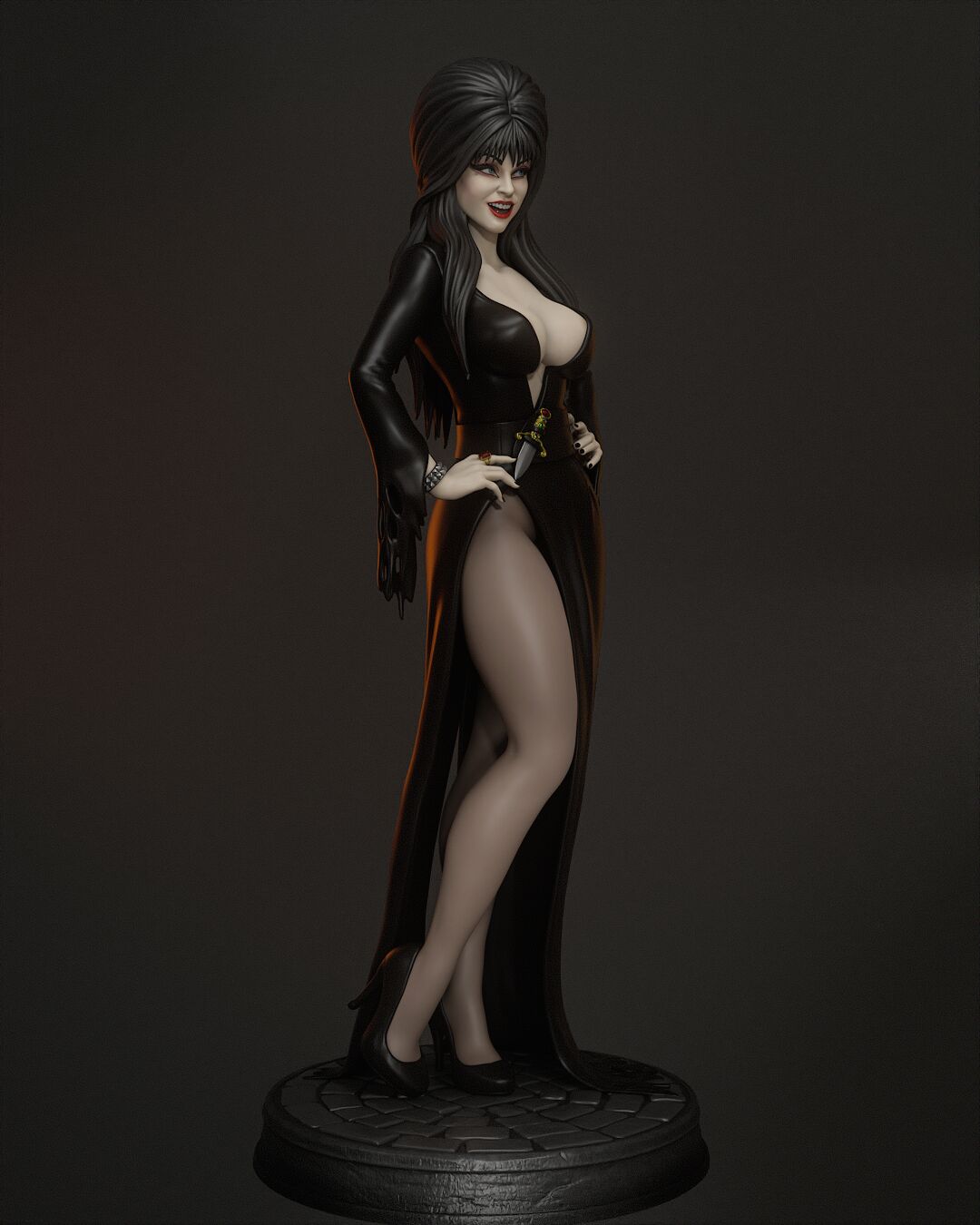 Dama de lo Macabro . Elegancia Nocturna y Sarcasmo: imagen 3
