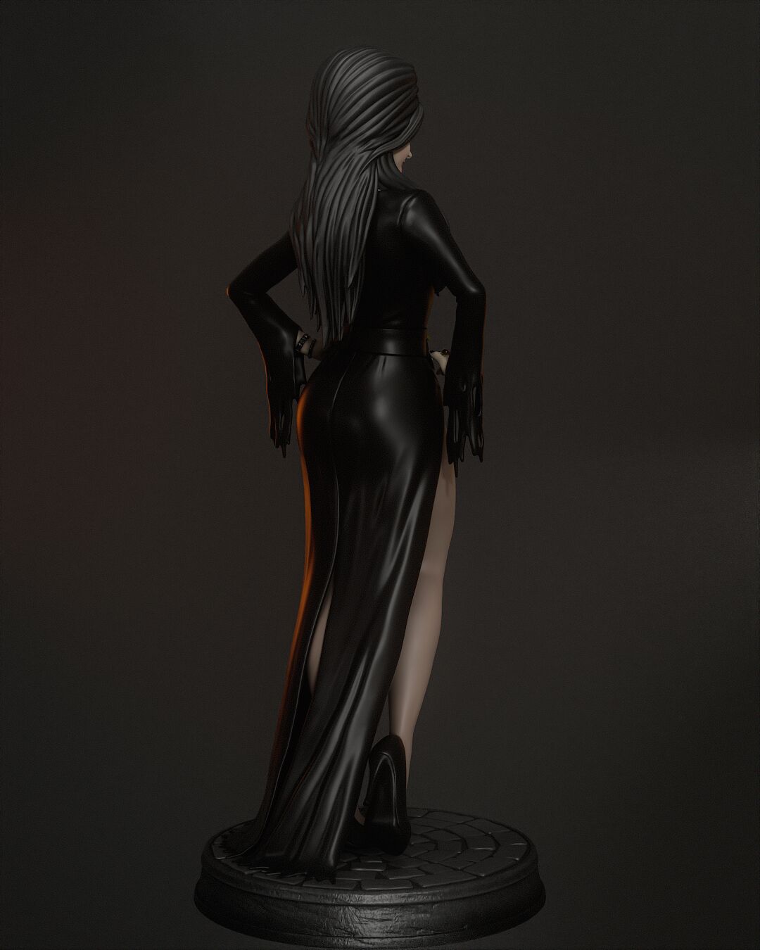 Dama de lo Macabro . Elegancia Nocturna y Sarcasmo: imagen 4