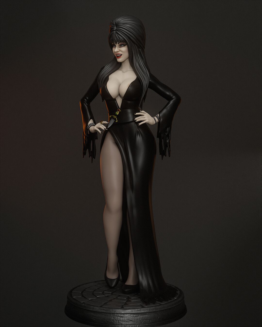 Dama de lo Macabro . Elegancia Nocturna y Sarcasmo: imagen 5