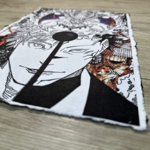 Lámina Artística: El Duelo de lo Infinito y la Maldición - Ilustración Fanart en Papel Artesanal: imagen 2