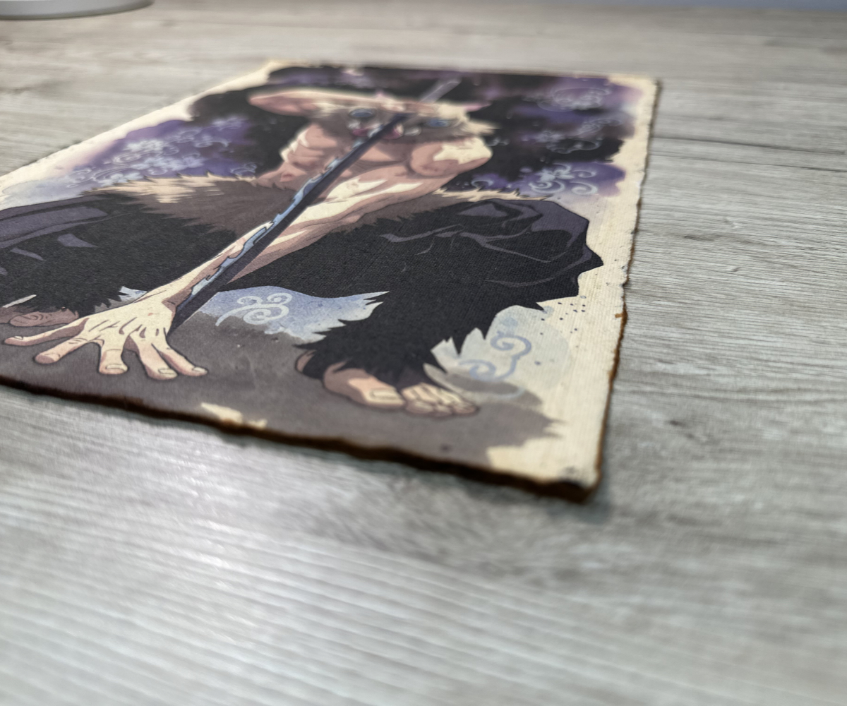 Lámina Artística: El Instinto de la Montaña Sagrada - Ilustración Fanart en Papel Artesanal: imagen 2