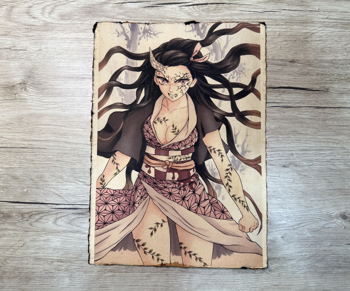 Lámina Artística: El Despertar del Vínculo Protector - Ilustración Fanart en Papel Artesanal: imagen 1