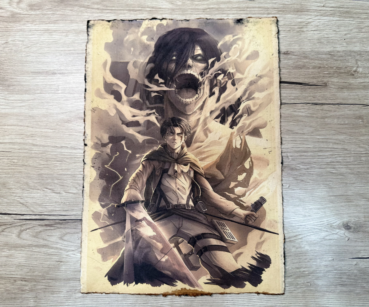 Lámina Artística: El Solitario Más Fuerte y el Rugido de la Libertad - Ilustración Fanart en Papel Artesanal: imagen 1