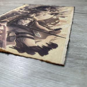 Lámina Artística: El Solitario Más Fuerte y el Rugido de la Libertad - Ilustración Fanart en Papel Artesanal: imagen 2