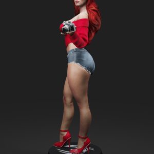 Musa del Fotógrafo Urbano . Estilo Casual y Rojo Vibrante: imagen 2