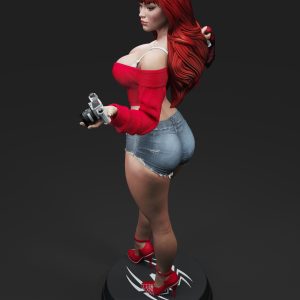 Musa del Fotógrafo Urbano . Estilo Casual y Rojo Vibrante: imagen 9