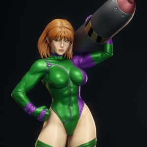 La Líder de Fuerza Genética - Estética Cómic 90s