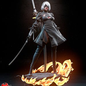 Autómata del Destino Aciago . Elegancia de Porcelana y Fuego