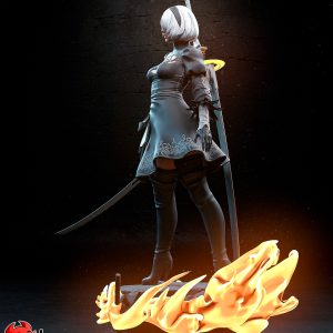 Autómata del Destino Aciago . Elegancia de Porcelana y Fuego: imagen 7