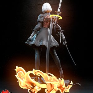 Autómata del Destino Aciago . Elegancia de Porcelana y Fuego: imagen 2