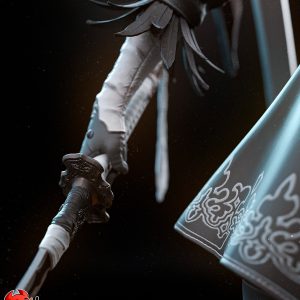 Autómata del Destino Aciago . Elegancia de Porcelana y Fuego: imagen 4