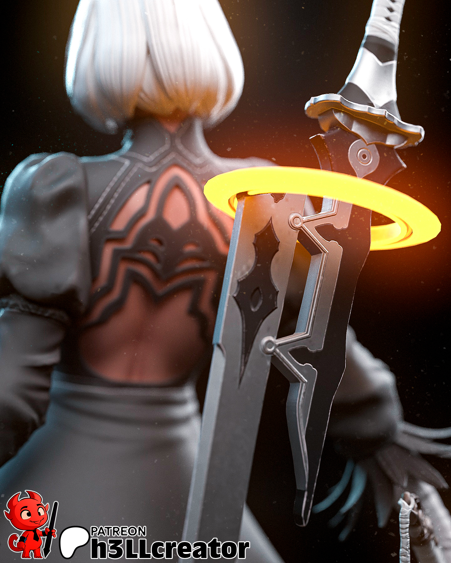 Autómata del Destino Aciago . Elegancia de Porcelana y Fuego: imagen 6