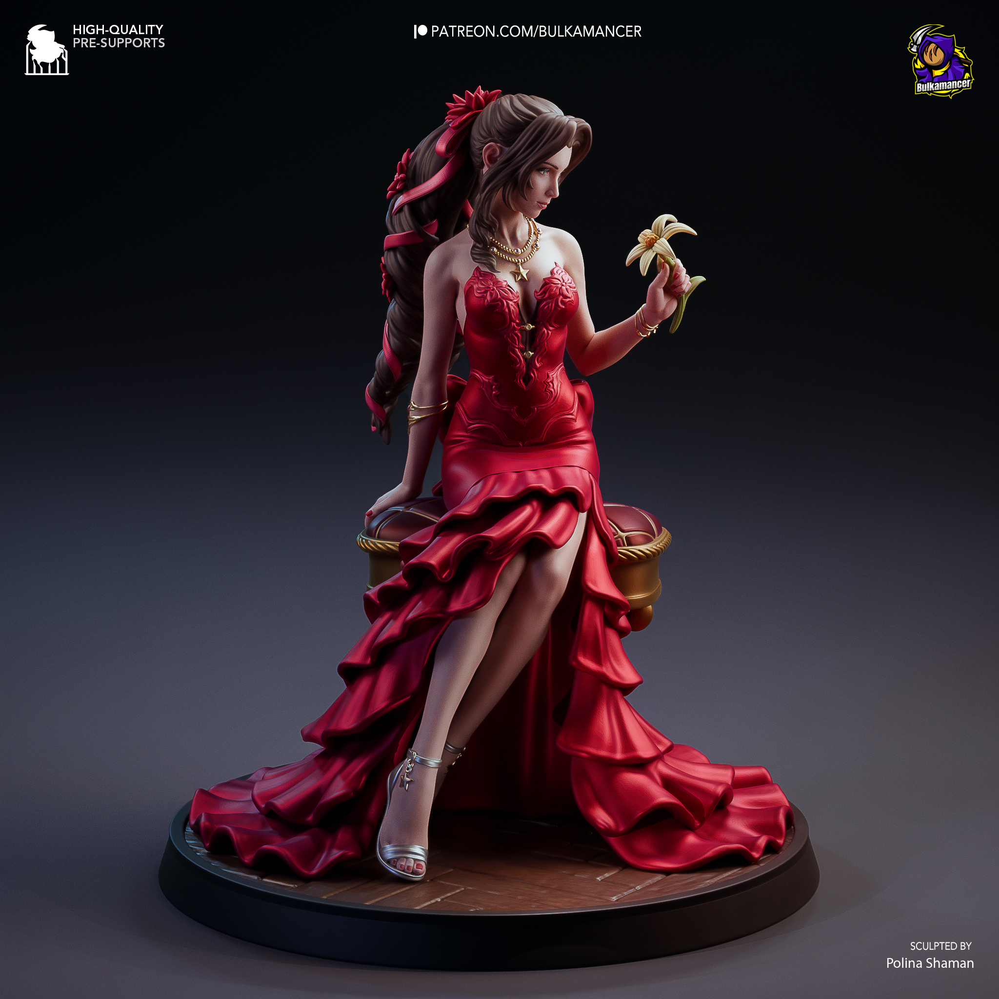 La Dama de la Flor Escarlata . Elegancia y Esperanza: imagen 2