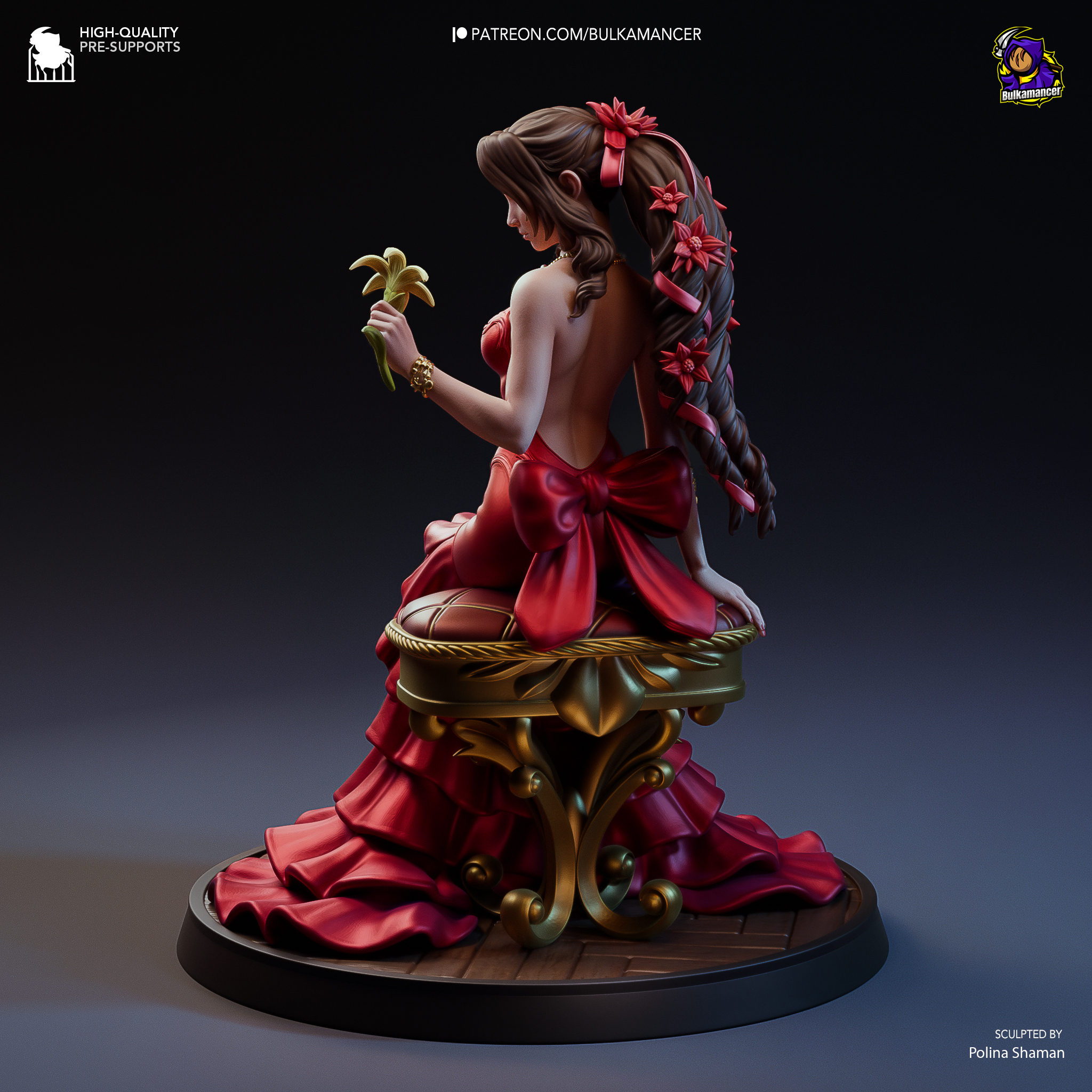 La Dama de la Flor Escarlata . Elegancia y Esperanza: imagen 5