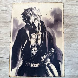 Lámina Artística: El Vendaval de la Determinación - Ilustración Fanart en Papel Artesanal