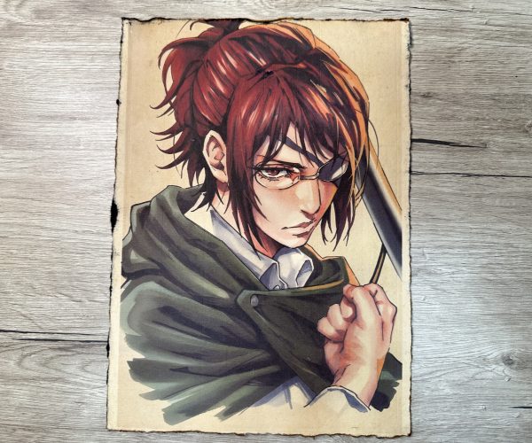 Lámina Artística: El Fuego de la Curiosidad Eterna - Ilustración Fanart en Papel Artesanal
