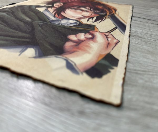 Lámina Artística: El Fuego de la Curiosidad Eterna - Ilustración Fanart en Papel Artesanal
