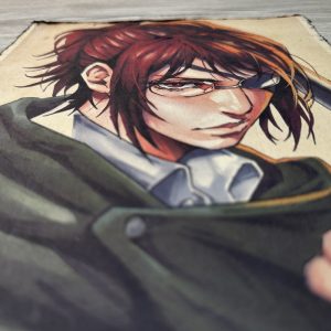 Lámina Artística: El Fuego de la Curiosidad Eterna - Ilustración Fanart en Papel Artesanal: imagen 3