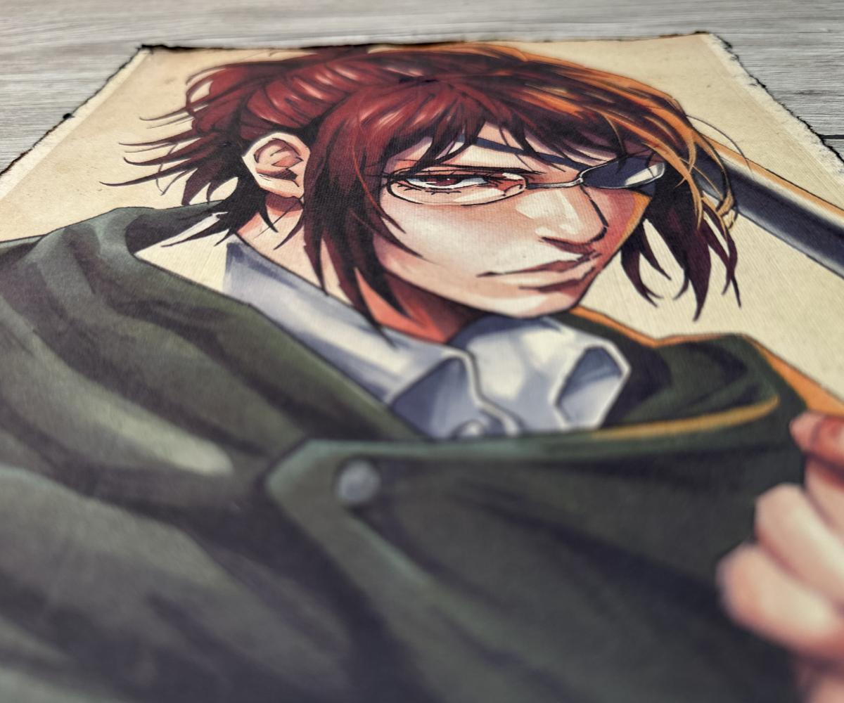 Lámina Artística: El Fuego de la Curiosidad Eterna - Ilustración Fanart en Papel Artesanal: imagen 3