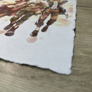 Lámina Artística: El Vínculo de la Infancia y la Promesa de Libertad - Ilustración Fanart en Papel Artesanal: imagen 2