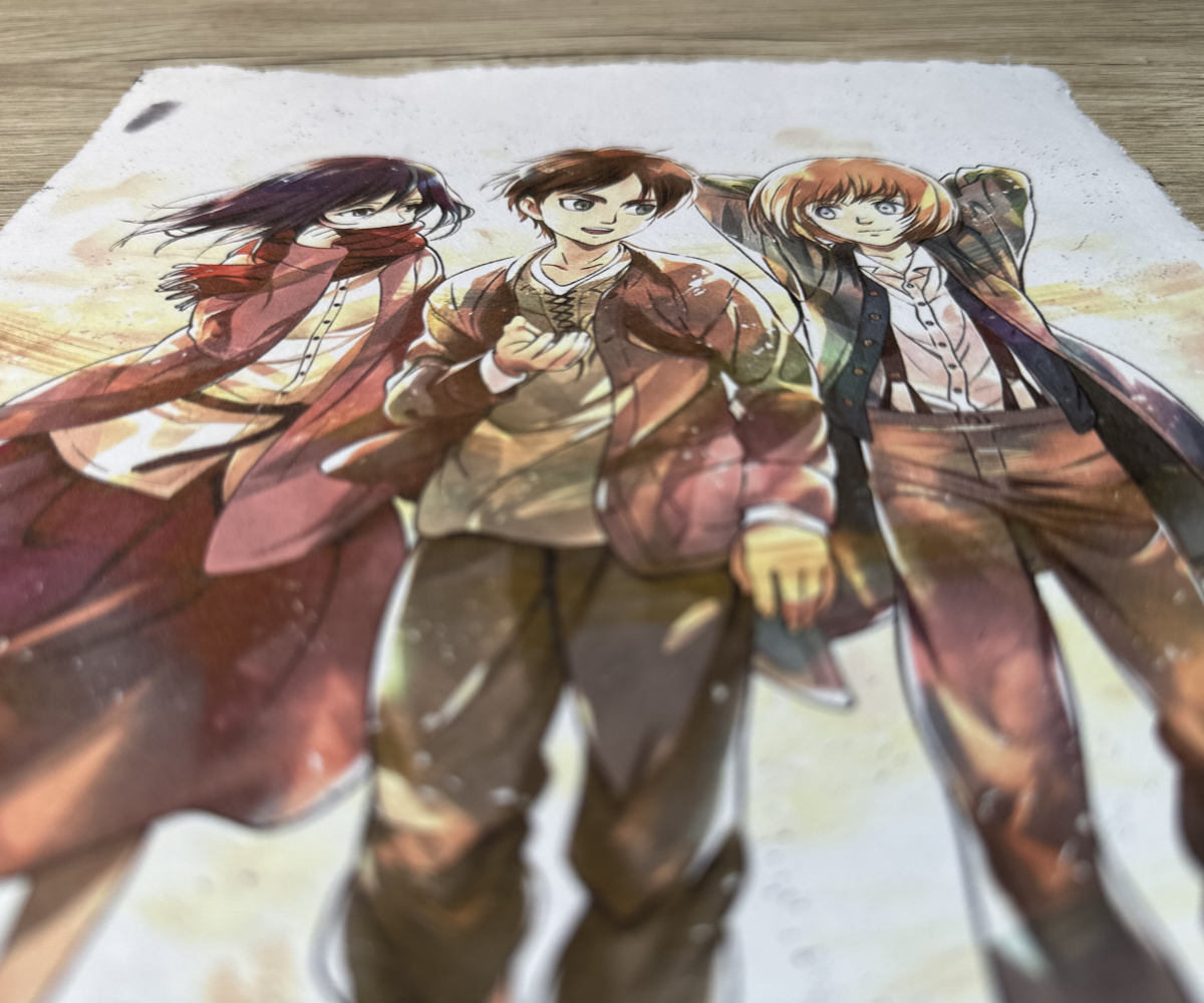 Lámina Artística: El Vínculo de la Infancia y la Promesa de Libertad - Ilustración Fanart en Papel Artesanal: imagen 3