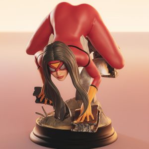 Acechadora de las Alturas . Agilidad y Justicia Arácnida