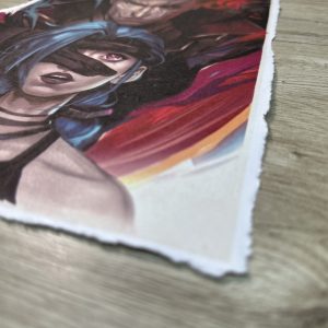 Lámina Artística: El Amparo de las Sombras y la Promesa Absoluta - Ilustración Fanart en Papel Artesanal: imagen 2
