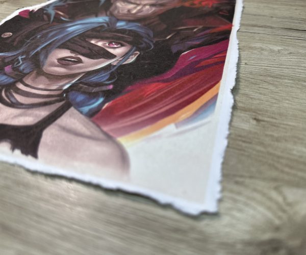 Lámina Artística: El Amparo de las Sombras y la Promesa Absoluta - Ilustración Fanart en Papel Artesanal