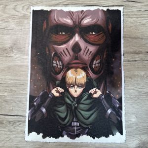 Lámina Artística: El Peso del Destino y el Aliento de la Destrucción - Ilustración Fanart en Papel Artesanal