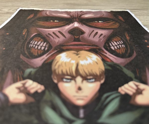 Lámina Artística: El Peso del Destino y el Aliento de la Destrucción - Ilustración Fanart en Papel Artesanal