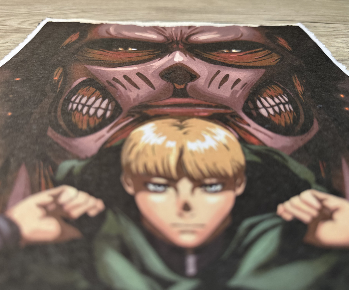 Lámina Artística: El Peso del Destino y el Aliento de la Destrucción - Ilustración Fanart en Papel Artesanal: imagen 3