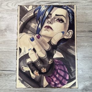 Lámina Artística: El Destello del Caos y la Volatilidad - Ilustración Fanart en Papel Artesanal