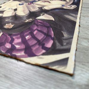 Lámina Artística: El Destello del Caos y la Volatilidad - Ilustración Fanart en Papel Artesanal: imagen 2