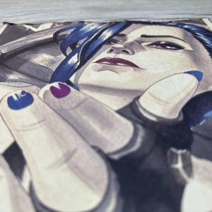 Lámina Artística: El Destello del Caos y la Volatilidad - Ilustración Fanart en Papel Artesanal: imagen 3