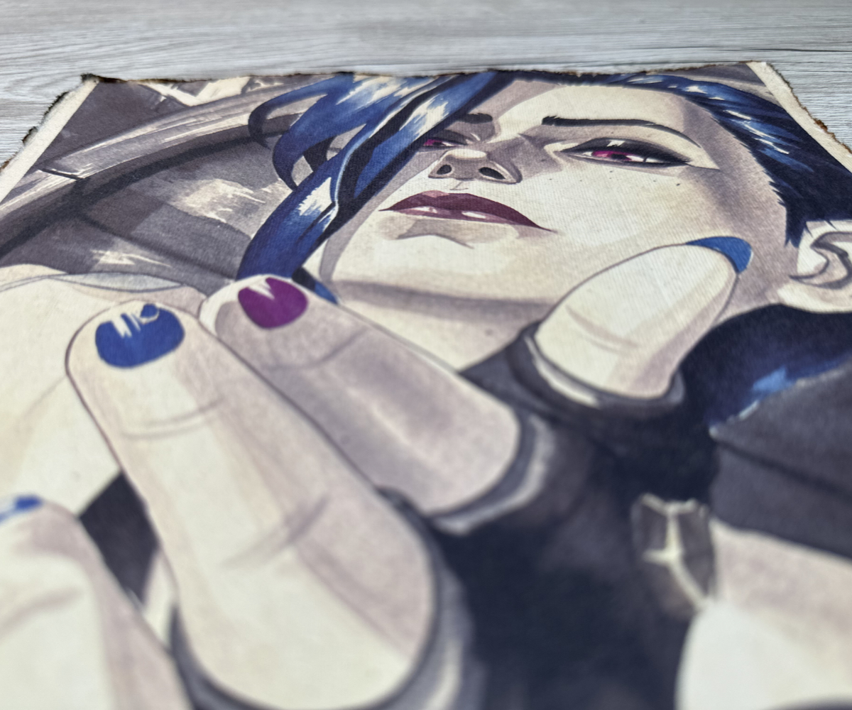 Lámina Artística: El Destello del Caos y la Volatilidad - Ilustración Fanart en Papel Artesanal: imagen 3