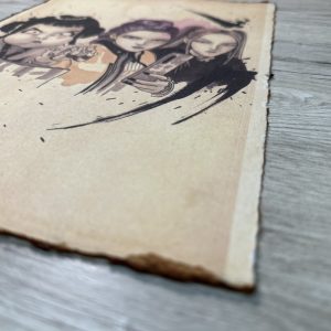 Lámina Artística: Escuadrón del Ritmo y el Filo - Ilustración Fanart en Papel Artesanal: imagen 2