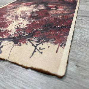 Lámina Artística: El Hilo Rojo del Destino y la Eternidad - Ilustración Fanart en Papel Artesanal: imagen 2