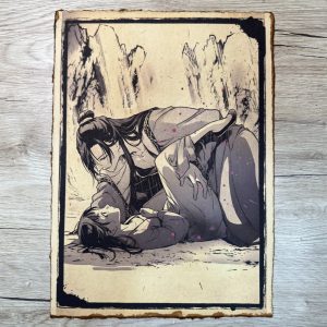 Lámina Artística: El Cuidado en la Penumbra (Edición Manga) - Ilustración Fanart en Papel Artesanal: imagen 1