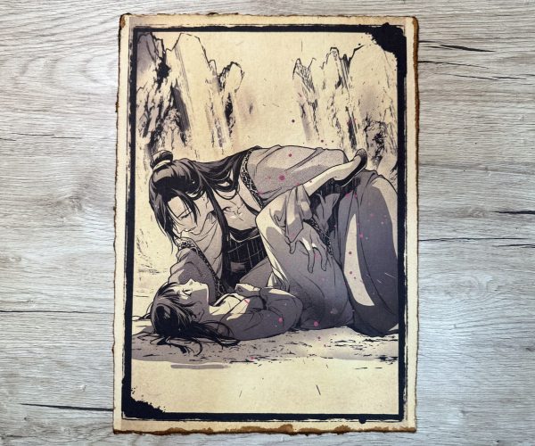 Lámina Artística: El Cuidado en la Penumbra (Edición Manga) - Ilustración Fanart en Papel Artesanal