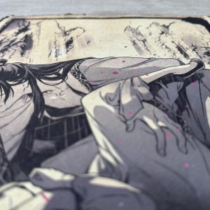 Lámina Artística: El Cuidado en la Penumbra (Edición Manga) - Ilustración Fanart en Papel Artesanal: imagen 3