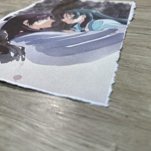 Lámina Artística: El Cuidado en la Penumbra - Ilustración Fanart en Papel Artesanal: imagen 2