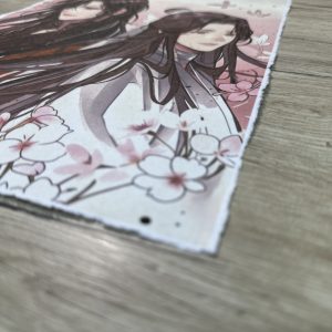 Lámina Artística: El Encuentro de las Almas Elevadas - Ilustración Fanart en Papel Artesanal: imagen 2