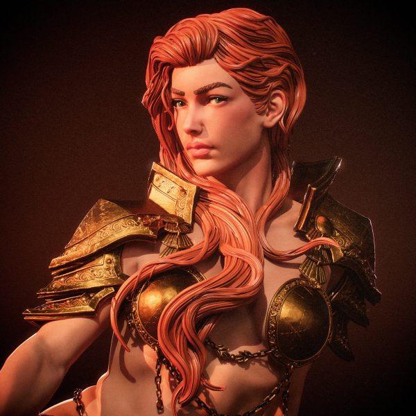 La Reina Guerrera . Espada y Brujería . Arte en Resina